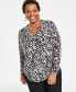 Plus Size Printed Zip-Detail Top, Created for Macy's