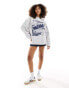 ASOS DESIGN oversized sweat with turbo car graphic in ice marl