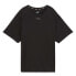 Puma Fit Oversized Logo Crew Neck Short Sleeve Athletic T-Shirt Womens Black Cas