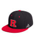 Фото #1 товара Men's Black Rutgers Scarlet Knights On-Field Baseball Fitted Hat