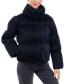 ფოტო #1 პროდუქტის Women's Pleated Stand-Collar Puffer Coat