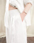 Фото #3 товара ASOS DESIGN Curve seamed waist trouser with linen in white