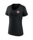 ფოტო #3 პროდუქტის Women's Black Pittsburgh Steelers Team Mother's Day V-Neck T-shirt