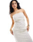 Фото #1 товара Edited pinstripe bandeau top co-ord in cream