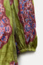 Фото #6 товара Блуза из ткани рами с принтом — zw collection ZARA