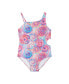 Фото #1 товара Big Girls Pink Tie Dye Rib Swimsuit