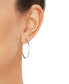 ფოტო #2 პროდუქტის Textured Medium Hoop Earrings in 10k White Gold, 30mm