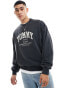 Фото #1 товара Tommy Jeans boxy crew neck sweatshirt in black