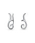 ფოტო #1 პროდუქტის Minimalist Geometric Tribal Scroll Ear Pin Crawlers Climbers Earrings For Women For Teen .925 Sterling Silver