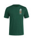 Men's Green Distressed Miami Hurricanes Reverse Retro Baseball 2 Hit T-shirt