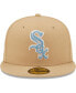 ფოტო #4 პროდუქტის Men's Tan Chicago White Sox 2005 World Series Sky Blue Undervisor 59FIFTY Fitted Hat