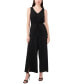 Фото #1 товара Women's Sleeveless Wrap-Tie Wide-Leg Jumpsuit