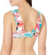 Фото #2 товара Billabong 282877 Women's Standard Plunge Bikini Top, Multi, Size SM
