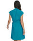 ფოტო #2 პროდუქტის Women's Ruched A-Line Shirtdress