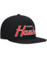 ფოტო #4 პროდუქტის Men's Black Atlanta Hawks Hardwood Classics Script 2.0 Snapback Hat