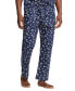 ფოტო #1 პროდუქტის Men's Cotton Printed Pajama Pants