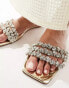 Фото #4 товара Simmi London Capri embellished flat sandal in gold