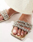 Фото #2 товара Simmi London Capri embellished flat sandal in gold