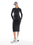 Фото #3 товара Vero Moda Maternity ruched tie side midi dress in black