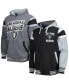 ფოტო #5 პროდუქტის Men's Black, Gray Las Vegas Raiders Extreme Full Back Reversible Hoodie Full-Zip Jacket