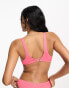 Фото #6 товара We Are We Wear Fullerbust rib stacey underwire bikini top in cerise pink