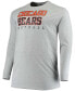 Men's Big and Tall Heathered Gray Chicago Bears Practice Long Sleeve T-shirt
