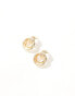 Фото #3 товара DesignB London door knocker stud earrings in gold