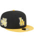 Фото #1 товара Men's Black, Gold Los Angeles Dodgers 59FIFTY Fitted Hat