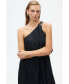 Women's One Shoulder Dress with Accessory Detail