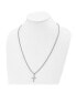 ფოტო #2 პროდუქტის Stainless Steel Polished Cross Pendant on a Box Chain Necklace