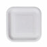 Фото #2 товара Посуда одноразовая квадратная белая Algon Одноразовые 23 см (24 шт)