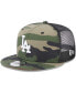 Фото #1 товара Men's Camo Los Angeles Dodgers Trucker 9FIFTY Snapback Hat