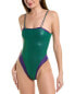 Фото #1 товара Oséree Lame Double Layer One-Piece Women's Green L