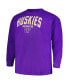 Фото #2 товара Men's Purple Washington Huskies Big and Tall Arch Long Sleeve T-shirt