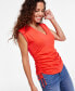 Women's Side-Tie V-Neck Top, Created for Macy's