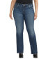 ფოტო #1 პროდუქტის Plus Size Elyse Mid-Rise Comfort-Fit Slim Bootcut Jeans