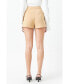 Фото #2 товара Women's Gold Color Button Detail Shorts