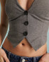 Фото #4 товара Miss Selfridge halter neck waist coat in grey