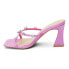 Фото #3 товара COCONUTS by Matisse Levi Rhinestone Block Heels Womens Purple Casual Sandals LE