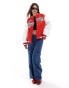 Фото #1 товара Tommy Jeans letterman jacket in deep crimson