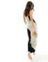 Фото #2 товара The Frolic starfish swirl mixed glitter maxi beach dress in monochrome