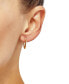 2-Pc. Set Cubic Zirconia Stud Earrings & Small Puff Hoop Earrings in 10k Gold