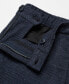 ფოტო #3 პროდუქტის Men's Slim-Fit Cotton Micro-Houndstooth Slim-Fit Trousers