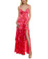 Фото #4 товара Juniors' Floral Tie-Strap Tiered Maxi Dress