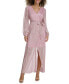 ფოტო #1 პროდუქტის Women's Faux-Wrap Maxi Dress