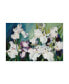 Joanne Porter 'Plum And White Iris' Canvas Art - 30" x 47"