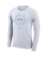 Men's White UCLA Bruins Basketball Icon Legend Performance Long Sleeve T-shirt