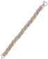 ფოტო #2 პროდუქტის Mesh Twist Bracelet in Tri-Tone Sterling Silver