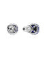 ფოტო #15 პროდუქტის Rhodium Plated Square Cut Color Birthstone Stud Earrings