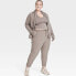 Women's Stretch Woven High-Rise Taper Pants - All In Motion Taupe 1X